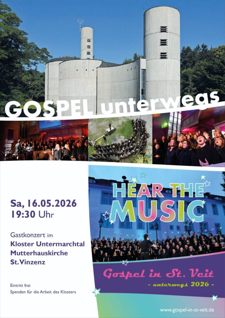 Gospel unterwegs – Konzert in Untermarchtal am 16. Mai